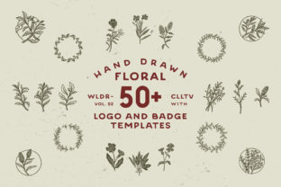 50 Hand Drawn Floral Logo Badges: A Versatile Design Solution