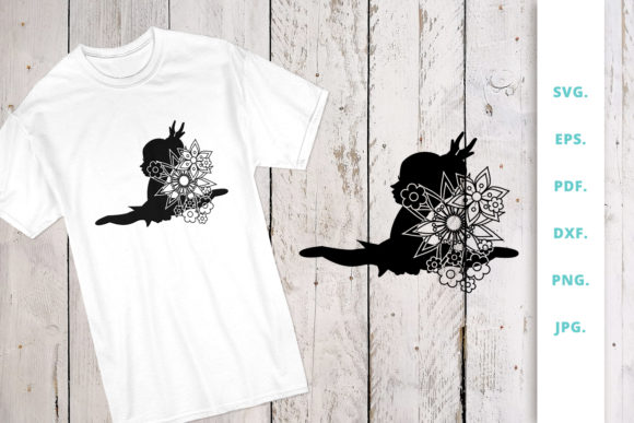 Charming Floral Ballerina Silhouette 6 for Creative Projects