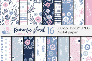 Discover the Charm of Blue and Pink Floral Seamless Patterns