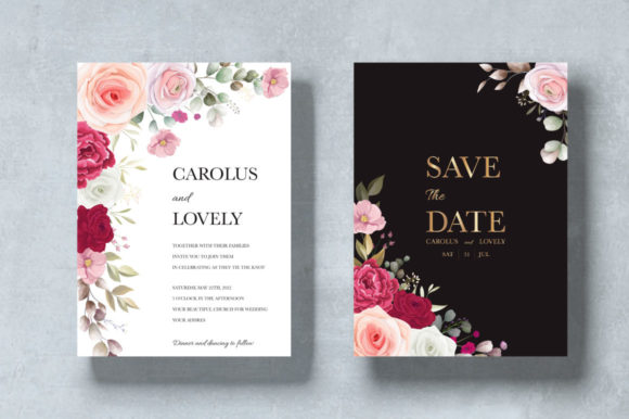 Elegant Floral Wedding Invitations