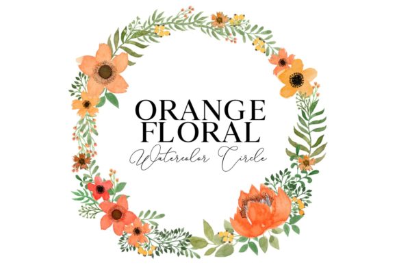 Embrace the Elegance of Orange Floral Circle Pattern in Your Projects