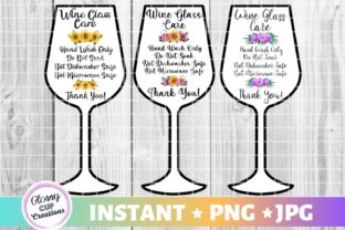 Enhance Your Wine Experience with Wine Glass Care Cards - Floral