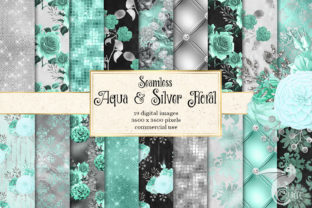 Exploring Aqua and Silver Floral Digital Paper: A Versatile Choice for Creative Projects
