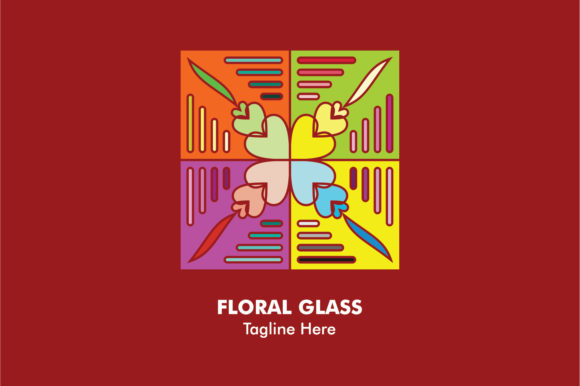 Exploring the Versatility of a Floral Glass Colorful Background Logo