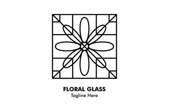 Floral Black and White Ornaments Logos