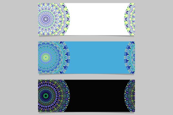 Floral Mandala Banner Background Set