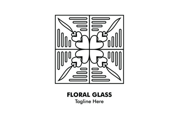 Floral Ornamrnament Black and White Logo: A Versatile Design Asset for Your Projects