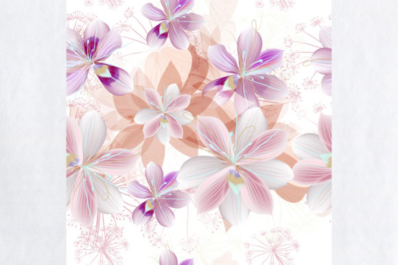 Floral Vector Pattern with Pink Flowers: A Versatile Design Asset for Your Creative Projects