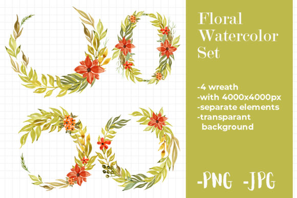 Floral Wreath Autumn Falls Watercolor: A Versatile Design Element