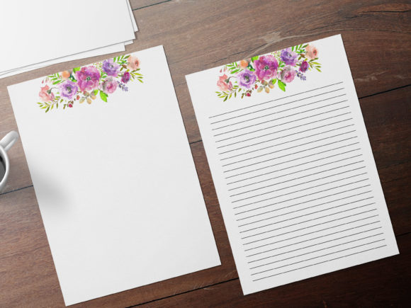 Purple Floral Stationary, Cute Notes Set: A Versatile and Charming Choice for Your Writing Needs