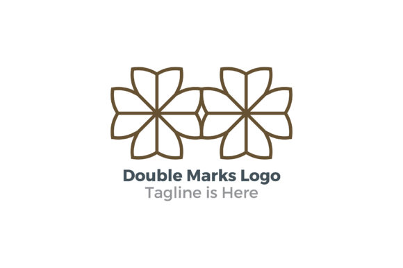 Stunning Double Marks Logo with Floral Design