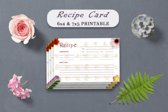 Vintage Floral Recipe Card Template: A Charming and Practical Choice for Your Culinary Creations